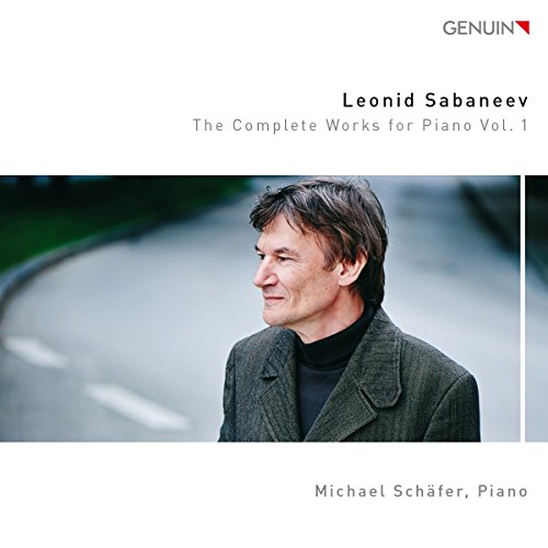 CD cover featuring pianist Michael Schäfer and blurred outdoor background.