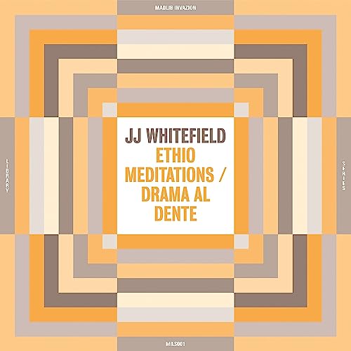Album cover for JJ Whitefield’s “Ethio Meditations/Drama Al Dente” with geometric design.