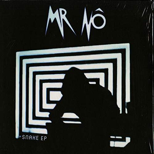 Black vinyl record cover with white text "MR NO" and abstract design.
