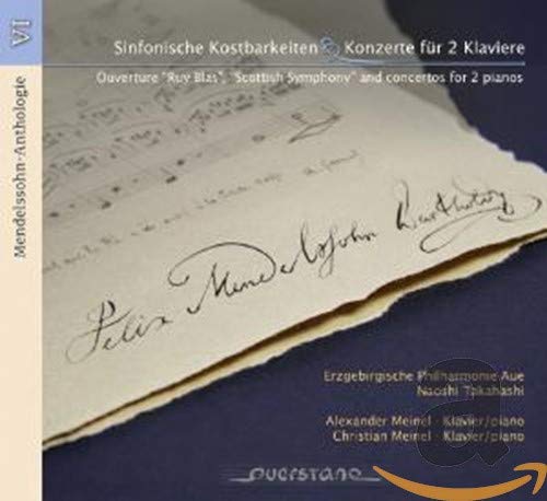 CD cover featuring handwritten musical score and signatures, Mendelssohn anthology.