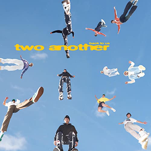 Album cover for “Back To Us” by Two Another, featuring people in mid-air.