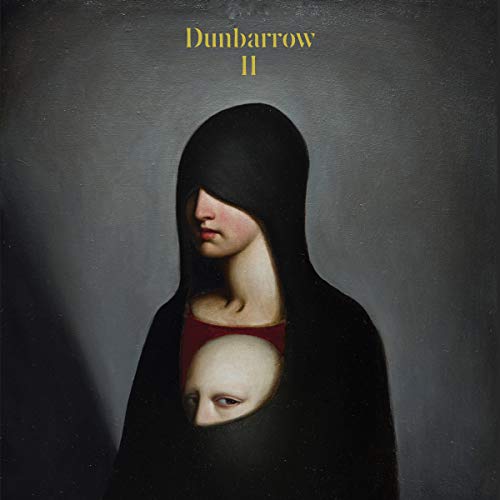 Dark portrait of a hooded figure holding a pale, detached face.