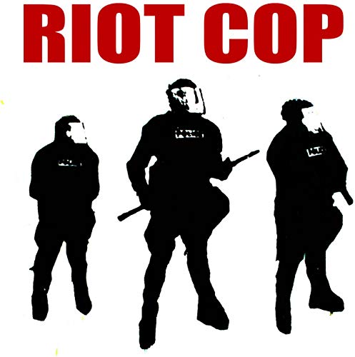 CD cover featuring silhouetted riot police figures in black.