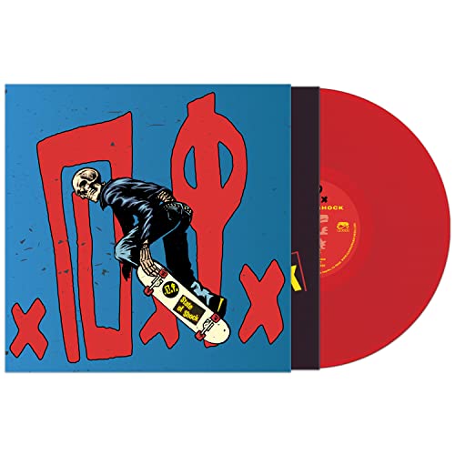 Vinyl record of D.i.'s "State Of Shock" with skateboarding artwork.