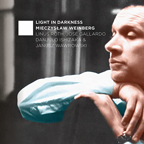 CD cover featuring a portrait of composer Mieczysław Weinberg.