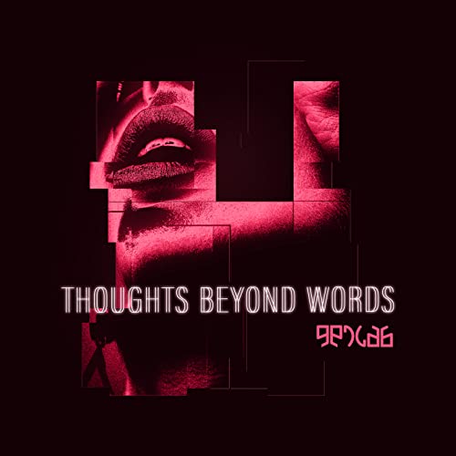 Red and black album cover with fragmented portrait and text.