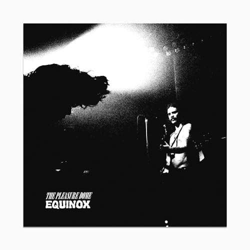 Black and white album cover featuring a singer with a microphone.