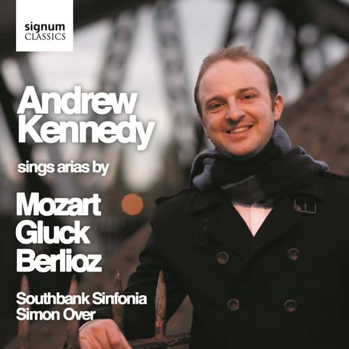 CD cover featuring portrait of Andrew Kennedy, a tenor, with composers’ names.