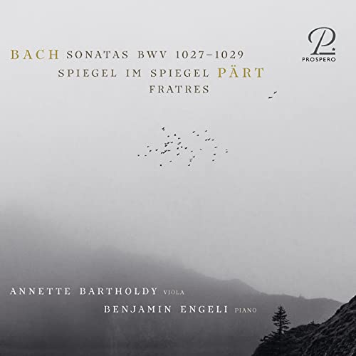 CD cover: misty mountains, flock of birds, text listing composers and performers.