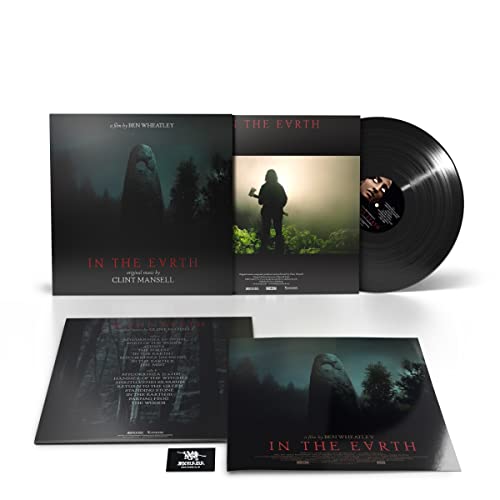 “In The Earth” soundtrack vinyl record with album artwork and inserts.
