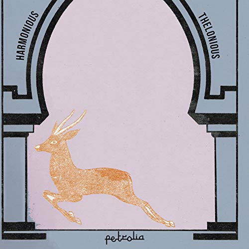 "Album cover featuring a gold deer leaping through an arched doorway on a lavender background."