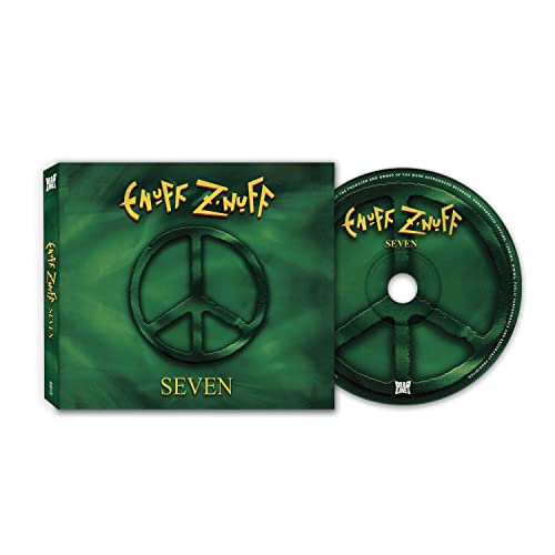 CD case and disc for Enuff Znuff’s “Seven” album, with a peace sign.