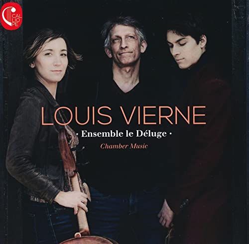 CD cover featuring three musicians and the text "Louis Vierne.