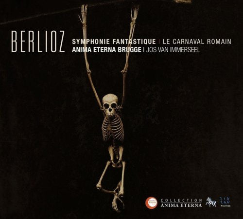 A CD cover featuring a skeleton hanging from a rope against a black background.