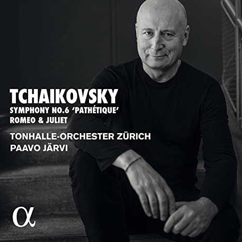 Black and white portrait of Paavo Järvi, conductor, with text overlay.