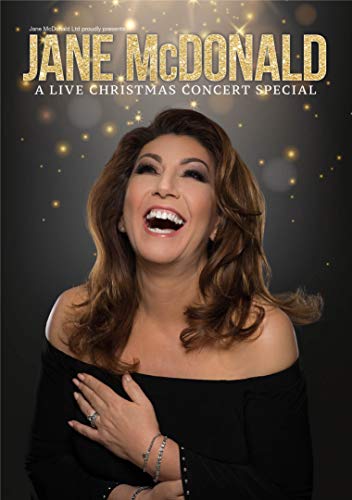 Jane McDonald smiling on DVD cover for a Christmas concert special.