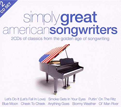 CD cover for “Simply Great American Songwriters” featuring a piano and flag.