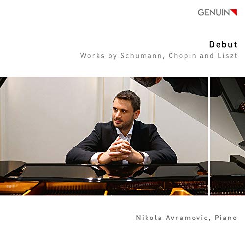 CD cover featuring pianist Nikola Avramovic seated at a grand piano.