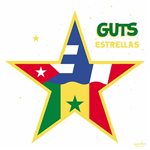 Guts - Estrellas" CD cover: a yellow star with flag sections.