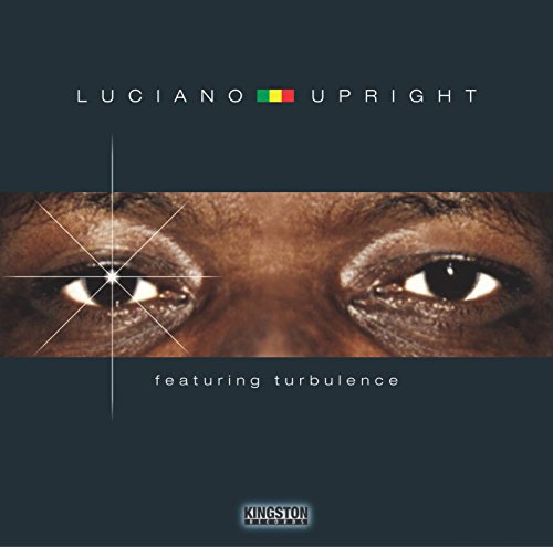 CD cover for Luciano’s “Upright” featuring close-up of eyes and starburst.