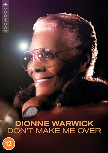 Dionne Warwick portrait on DVD cover, wearing glasses and smiling.