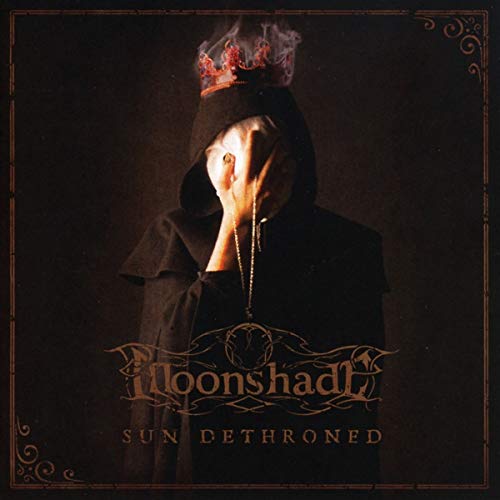 CD album cover with a person in black robes and a smoking crown.