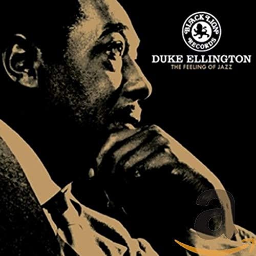 Duke Ellington portrait on album cover, sepia tone, Black Lion Records logo.