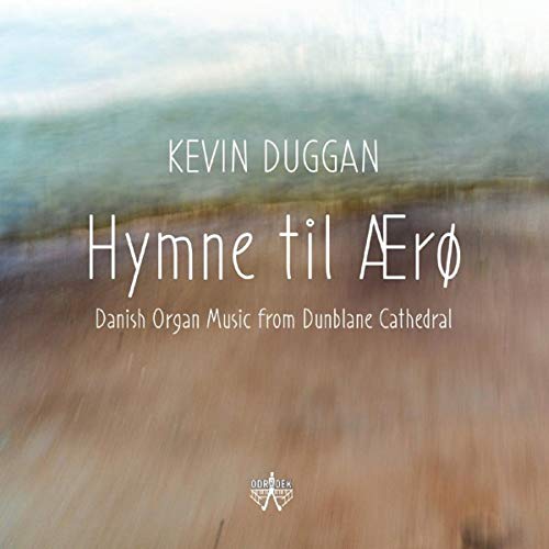 "Album cover with abstract background, white text, and a small logo at the bottom."
