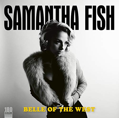 Samantha Fish album cover, “Belle of the West”, woman in fur stole.