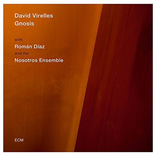"Album cover with orange and red gradient background, featuring white text with artist and title."