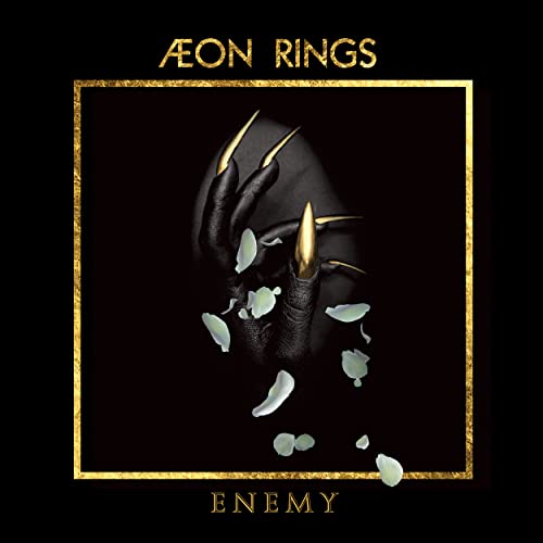 CD cover: dark hand with gold claws and falling petals.