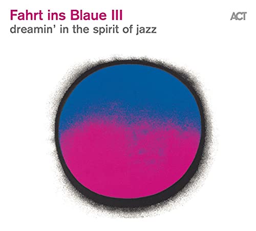 CD cover with a blue and pink speckled circle on white.