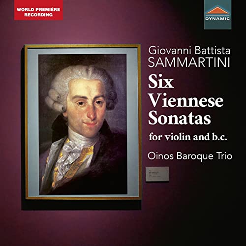 CD cover featuring a portrait of composer Giovanni Battista Sammartini.