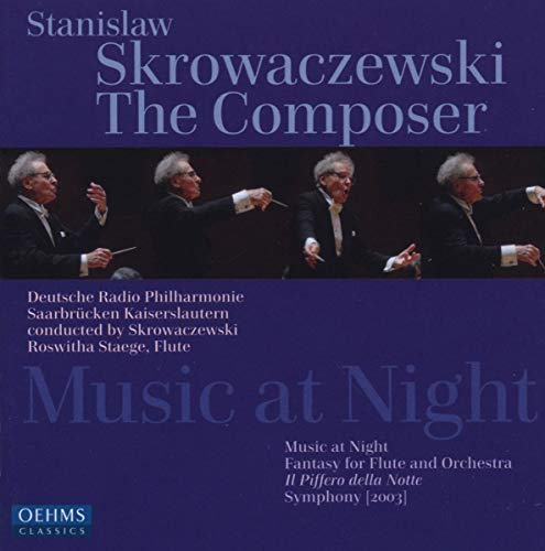 CD cover for Skrowaczewski’s “Music at Night” featuring a conductor.