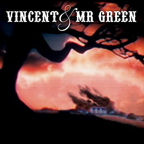 CD cover for "Vincent & Mr. Green" with a silhouetted tree and sunset.