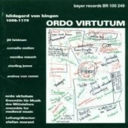 CD cover for Hildegard von Bingenās āOrdo Virtutumā with abstract handwritten notes.