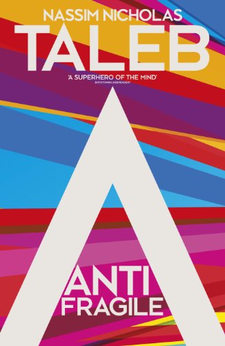 Book cover with red background, tentacles, and white text "Anti-fragile" and author's name.