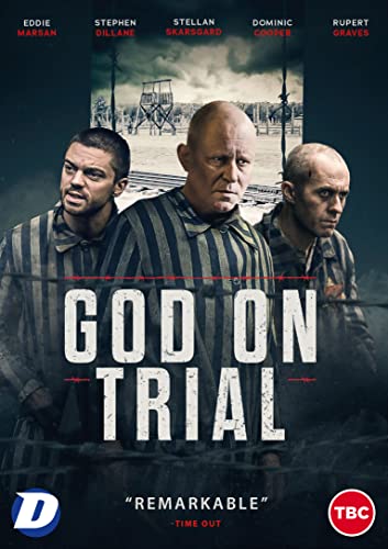 DVD cover featuring three men in striped prison uniforms against a concentration camp background.