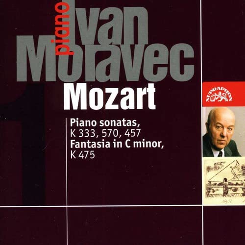 CD cover featuring pianist Ivan Moravec and a portrait of him.