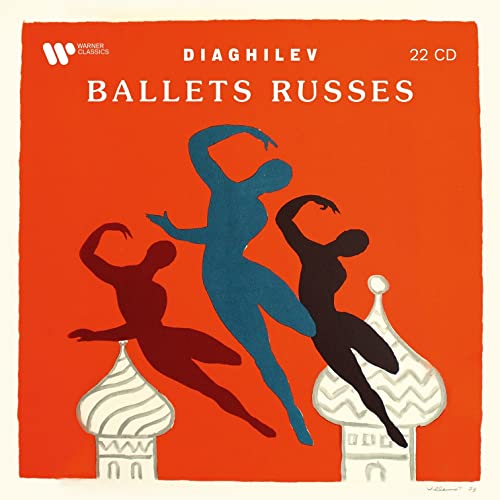 Red CD case with silhouettes of dancers and a building’s dome.