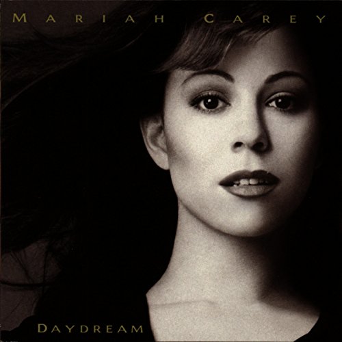 Black and white portrait of Mariah Carey, album cover for "Daydream.
