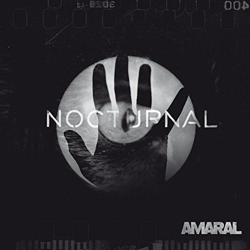 Black and white album cover featuring a hand silhouette over an eye with text.