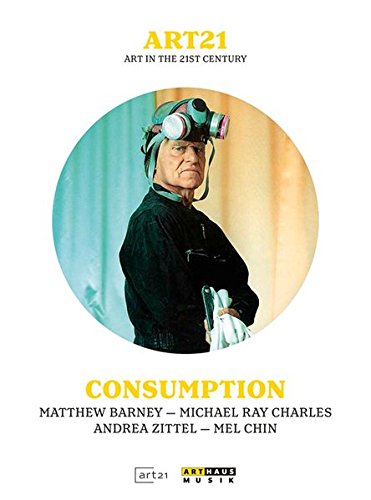 DVD cover featuring a man with a complex headpiece, titled "Consumption.