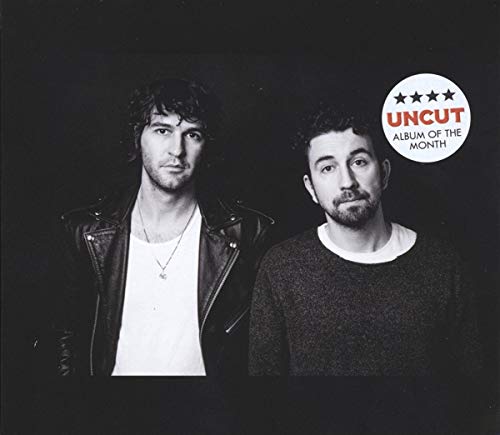 CD cover featuring two men in casual clothing, black and white.