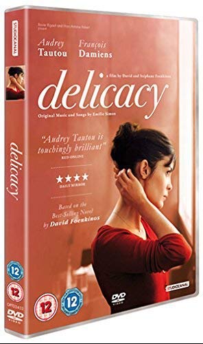 DVD cover for the film Delicacy featuring Audrey Tautou in a red top.