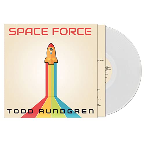 Todd Rundgren’s “Space Force” vinyl record with a rocket illustration.