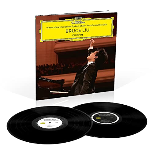 Vinyl record of Bruce Liu playing piano, competition winner album cover.