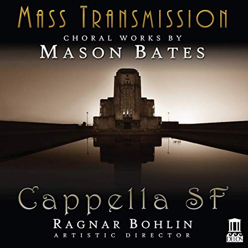 A CD cover featuring a building reflected in water, with text overlay.