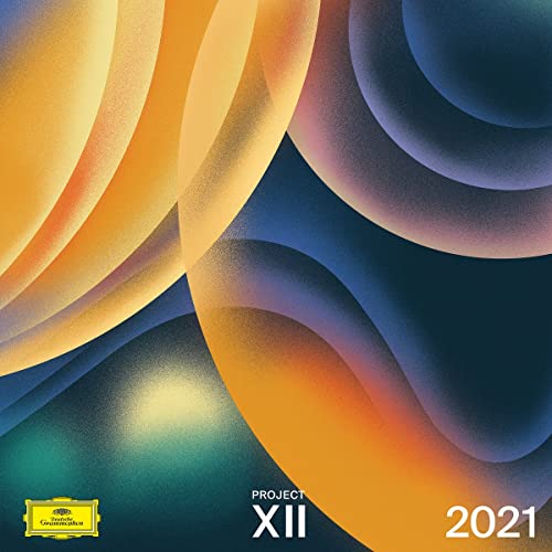Abstract album cover with overlapping yellow, blue, and orange gradients and Project XII 2021 text.