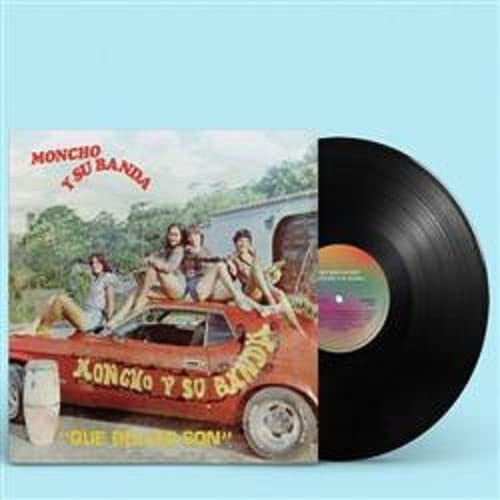 Vinyl record with cover art depicting people on a vintage car.